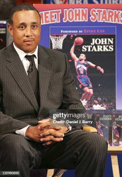 John Starks during John Starks Signs His Book "John Starks: My Life" at the NBA Store in New York City - July 21, 2005 at NBA Store in New York City,...