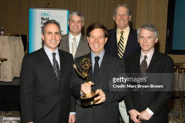 Ross Greenburg, President of HBO sports, David Levy, President of Turner Broadcasting sports, Peter Price, President of NATAS, Ken Schanzer,...