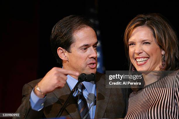 Co-hosts Dan Hicks and Hannah Storm at the March of Dimes 23rd Annual Sports Luncheon at the Waldorf-Astoria in New York City on November 29, 2006.