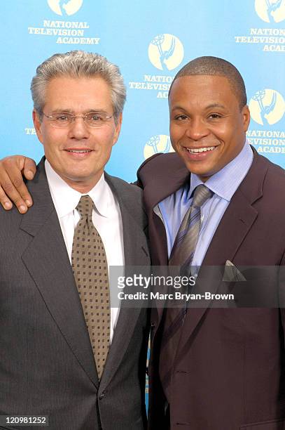 Gus Johnson and Armen Keteyian during 27th Annual Sports Emmy Awards - Press Room at Frederick P. Rose Hall at Lincoln Center in New York City, New...