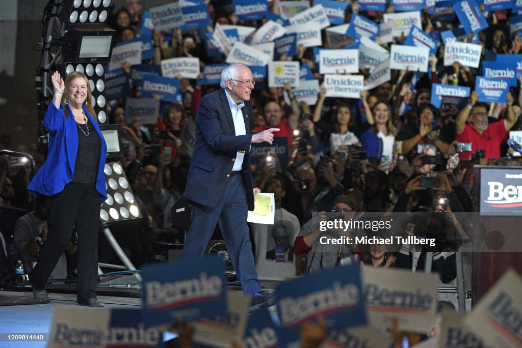 Bernie Rally 2020 Springfield Senator Bernie Sanders speaks at a Bernie 2020 presidential campaign ...