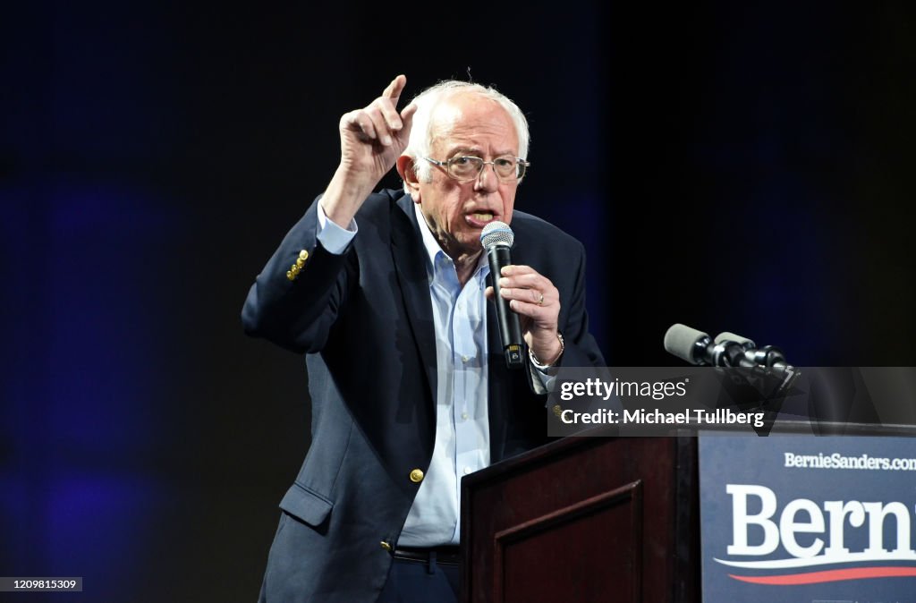 Bernie Rally 2020 Springfield Senator Bernie Sanders speaks at a Bernie 2020 presidential campaign ...