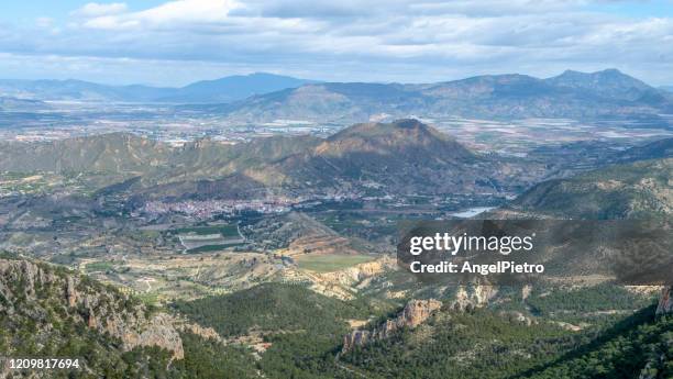 ricote valley - landscape carved in the province of murcia - honduras stock pictures, royalty-free photos & images