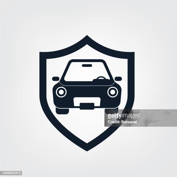 car protection - car logo stock illustrations