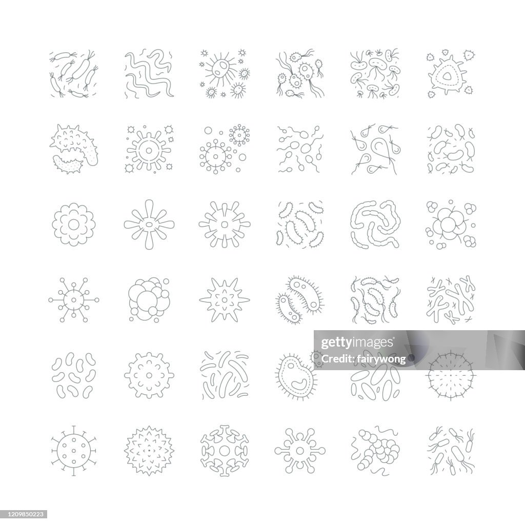Virus cell icons