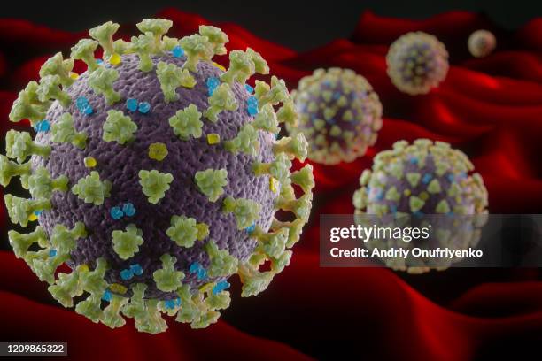 coronavirus structure - capsid stockfoto's en -beelden