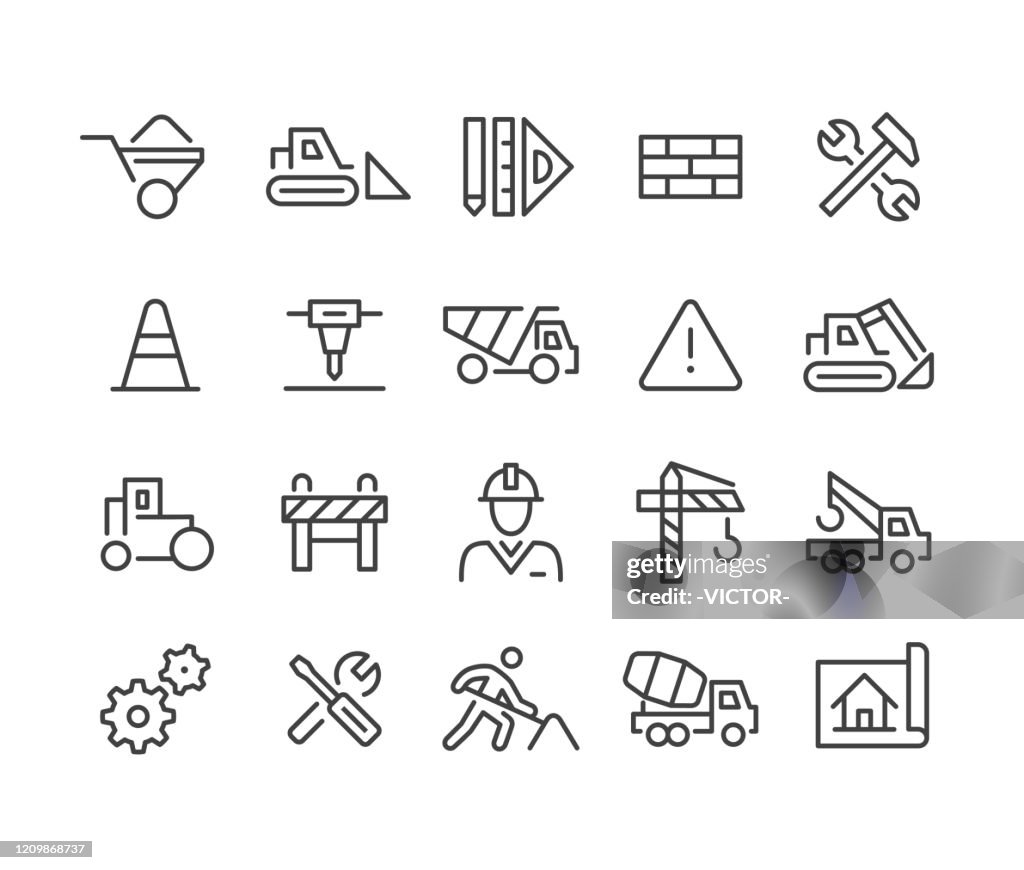 Construction Icons - Classic Line Series