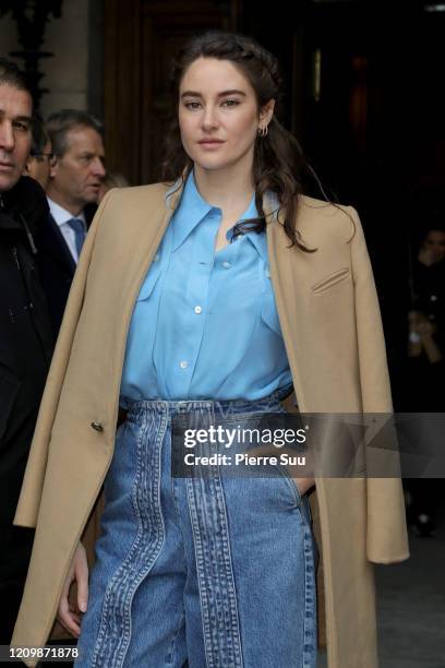 Shailene Woodley attends the Stella McCartney show as part of the Paris Fashion Week Womenswear Fall/Winter 2020/2021 on March 02, 2020 in Paris,...