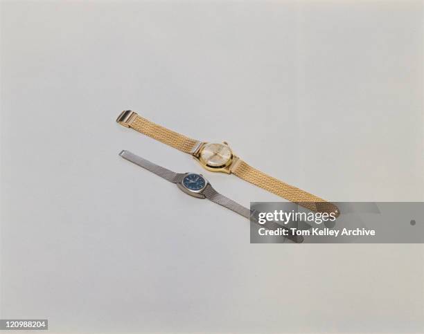 wrist watches against white background, close-up - 1973 stock pictures, royalty-free photos & images