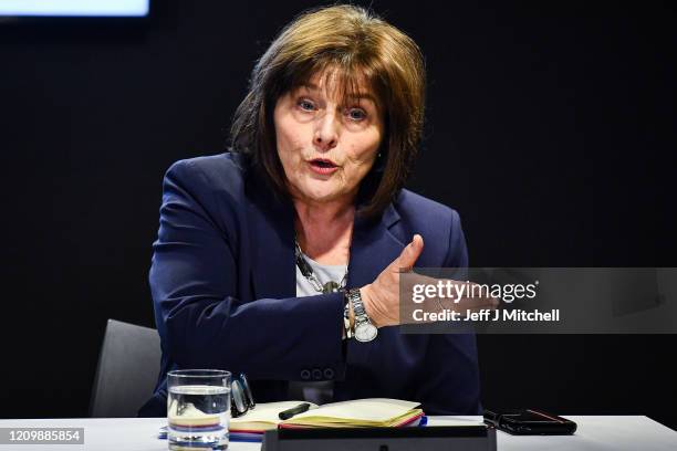 Health Secretary Jeane Freeman , First Minister of Scotland Nicola Strugeon and Chief Medical Officer Dr Catherine Calderwood hold a Coronavirus...