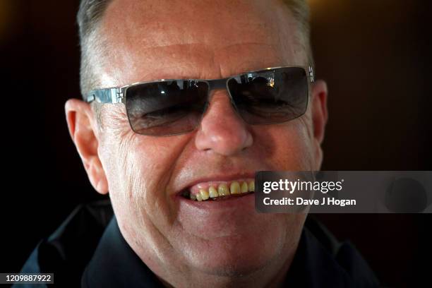 Graham McPherson aka Suggs of Madness during the Music Walk Of Fame Unveiling on March 02, 2020 in London, England.