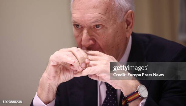 The MEP of PP and former minister of Foreign Affairs, Jose Manuel Garcia-Margallo, during the presentation his book ‘Memorias heterodoxas de un...