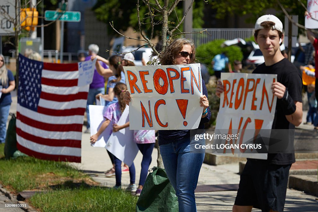 Reopen Protesters Protesters from a grassroots organization called REOPEN NC... News ...