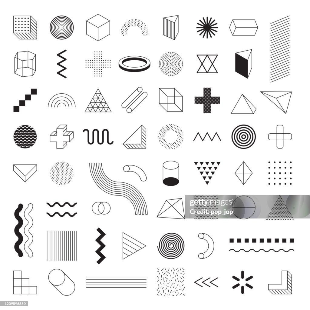 Geometric Shapes Set Vector -