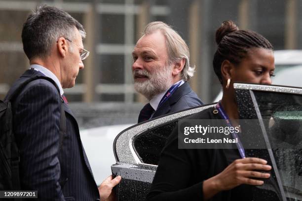 British Ambassador to the EU Tim Barrow arrives at the European Commission on March 02, 2020 in Brussels, Belgium. The UK chief negotiator David...