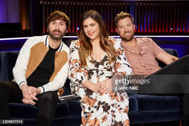 Lady Antebellum" Episode 201 -- Pictured: Dave Haywood,Hillary Scott, Charles Kelley of Lady Antebellum --