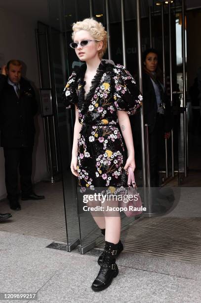 Lachlan Watson attends the Giambattista Valli show as part of the Paris Fashion Week Womenswear Fall/Winter 2020/2021 on March 02, 2020 in Paris,...