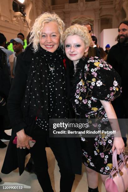 Ellen von Unwerth and Lachlan Watson attend the Giambattista Valli show as part of the Paris Fashion Week Womenswear Fall/Winter 2020/2021 on March...