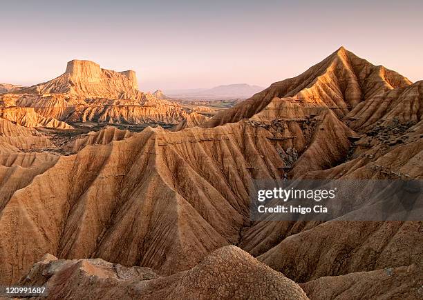eroded desert - navarra stock pictures, royalty-free photos & images