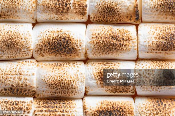 roasted marshmallow - chewy stock pictures, royalty-free photos & images