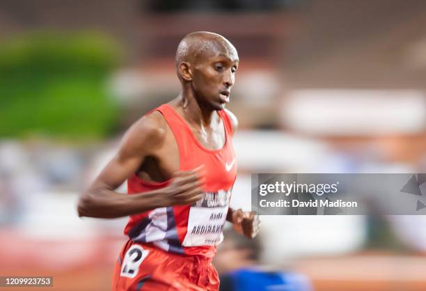 Abdi Abdirahman of the USA competes in the Men's 10000 meter event of the 2003 USA Track and Field Outdoor Championships on June 19, 2003 at Stanford...