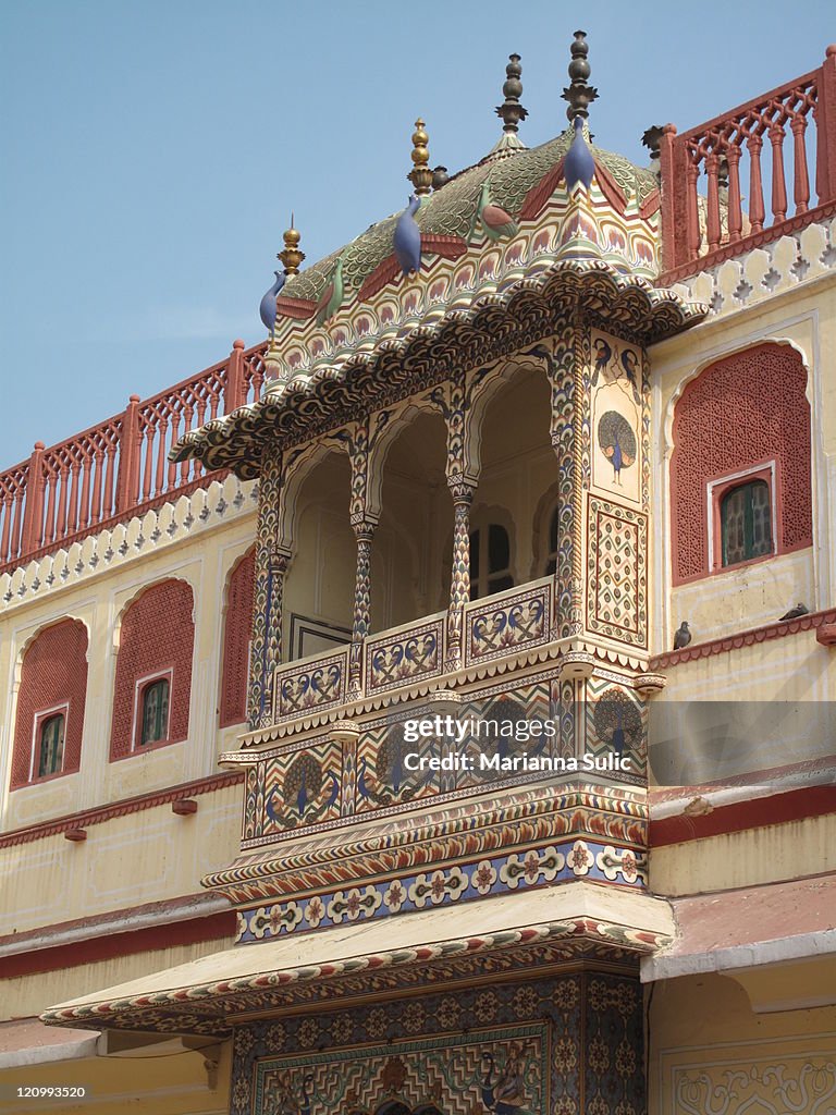 Close up of blacony of City Palace