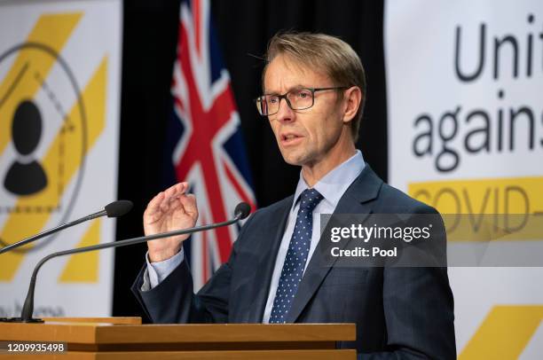 Director-General of Health Dr Ashley Bloomfield during the update on the All of Government COVID-19 national response, at Parliament on April 15,...