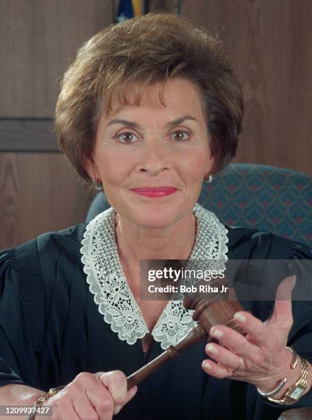Judge Judy Sheindlin on the set of her television show, December 2, 1997 in Los Angeles, California.