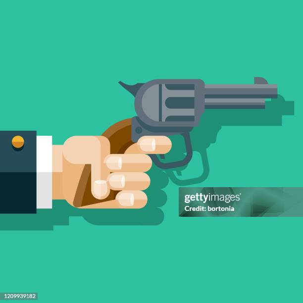 Hand Gun Point Icon Hand Pointing Gun High Res Illustrations - Getty Images