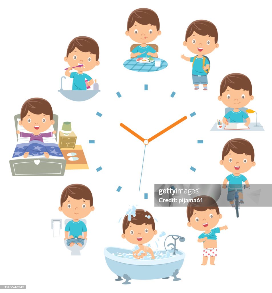 Kids daily routine activities