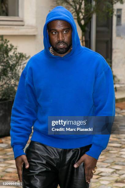 Kanye West is seen on March 02, 2020 in Paris, France.