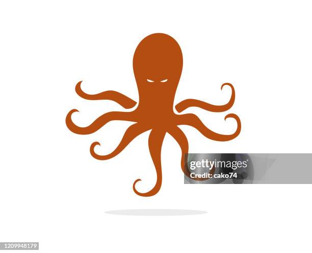 octopus icon - tentacles stock illustrations