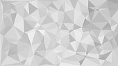 White polygonal mosaic triangular background. Abstract light gray background low poly textured triangle shapes in random pattern design