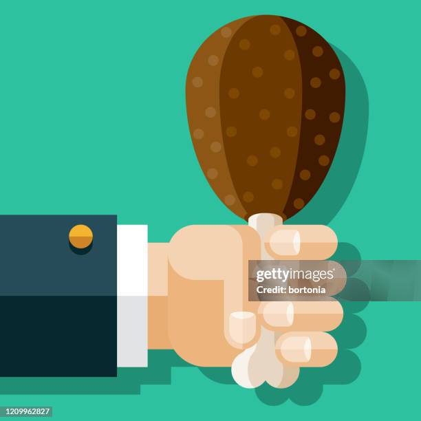 hand holding meat on bone - eating ribs stock illustrations