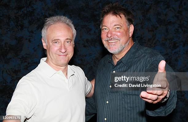 Actors Brent Spiner and Jonathan Frakes attend Day 2 of the Official Star Trek Convention at the Rio Las Vegas Hotel & Casino on August 12, 2011 in...