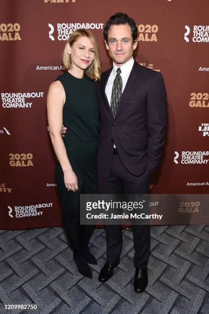 Claire Danes and Hugh Dancy attends the Roundabout Theater's 2020 Gala at The Ziegfeld Ballroom on March 02, 2020 in New York City.