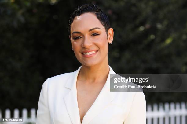 Actress Grace Byers visits Hallmark Channel's "Home & Family" at Universal Studios Hollywood on March 02, 2020 in Universal City, California.