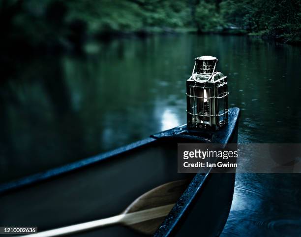 canoe in the abyss - ian gwinn stock pictures, royalty-free photos & images