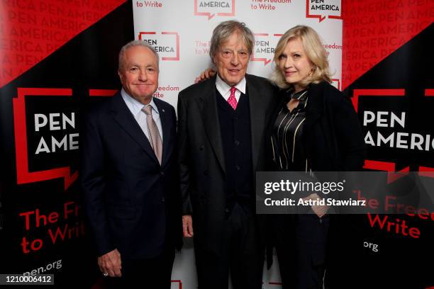 Lorne Michaels, Tom Stoppard, and Diane Sawyer attend the 2020 PEN America Literary Awards Ceremony at The Town Hall on March 02, 2020 in New York...