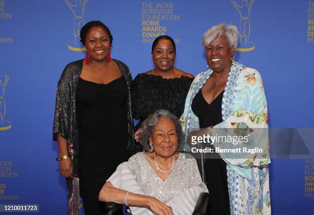 Rachel Robinson and Sharon Robinson attend Jackie Robinson Foundation Robie Awards Dinner at Marriot Marquis on March 02, 2020 in New York City.