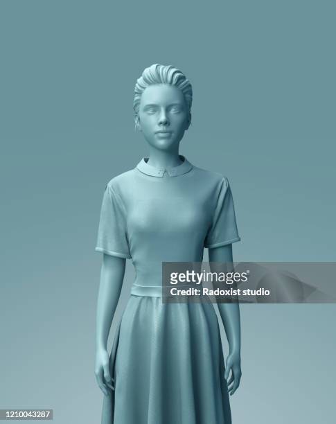 fashion mannequin woman sculpture - head sculpture stock pictures, royalty-free photos & images