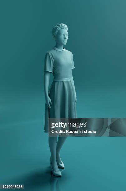 fashion mannequin woman sculpture - statue stock pictures, royalty-free photos & images