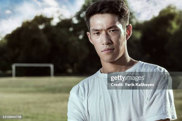 portrait of asian man - kazakhstan man stock pictures, royalty-free photos & images