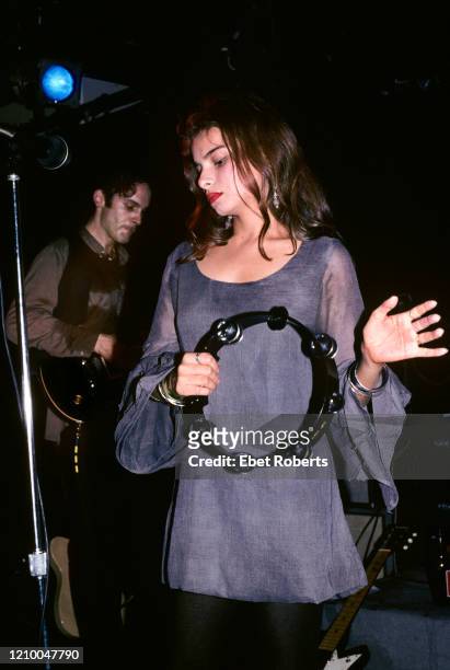 Hope Sandoval and David Roback performing with Mazzy Star at Woody's in New York City on August 9, 1990.