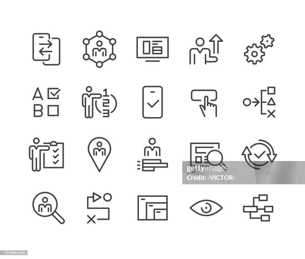 UI en UX-pictogrammen - Classic Line Series