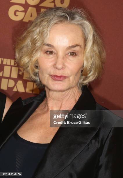 Jessica Lange poses at the 2020 Roundabout Theater Gala honoring Alan Cumming, Michael Kors & Lance LePere at The Ziegfeld Ballroom on March 2, 2020...