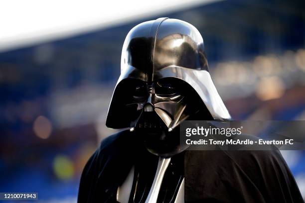 Darth Vader at Goodison Park before the Premier League match between Everton FC and Manchester United at Goodison Park on March 1, 2020 in Liverpool,...
