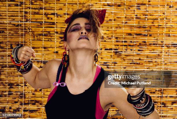 American singer Madonna posed in New York in 1984.