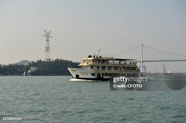 Tourists visit gulangyu island in Xiamen City, Fujian Province, China, on April 15, 2020.-