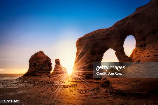 sea stacks. nova scotia - bay of fundy stock pictures, royalty-free photos & images